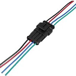 Ubervia 4 Pin Plug 4 Way Car Adapter Waterproof Wire Electrical Connector Plug 4 Pin Connector for Scooter Truck-image-93