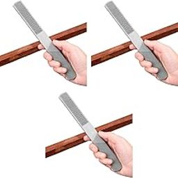Serplex® 7.8 Inch 4 Way Wood Rasp 4 In 1 Hand Files for Carpentry Woodworking Half Round Flat Needle Sharping Soft Metal Tools 3PCS-image-5