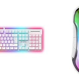 Ant Esports MK3400 Pro V3 Mechanical RGB Gaming Keyboard – White GM610 7D Crystal Full RGB Gaming Mouse- White-14