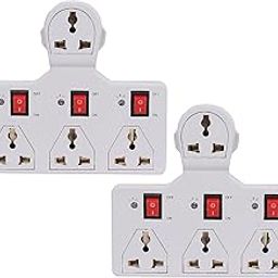 4 Universal Socket 3 Switch Multi Plug Extension Board/Multiplug(Pack of 2)-25