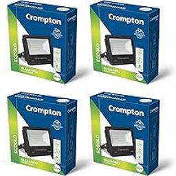 Crompton Gleam 50 Watt Outdoor Waterproof LED Flood Light | Wide Angle Beam| (Cool Day Light 6500K) - Pack of 4-22