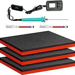 3 Pcs Tool Box Organization Foam 17.5 x 12 x 1 Inch Shadow Non Slip Foam Toolbox Chest Drawer Inserts Organizer Liner Mat-16