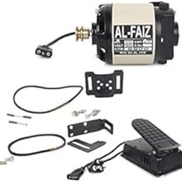 Electric Sewing Machine Motor with Foot Pedal, 1.5 Amp, 7000 RPM, 0.5 HP, Black and Red-picture-22