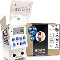 EuroControls German Din Type 30 Amps Digital Programmable Timer Controller - EDT30N - DIY - Wide Voltage - Easy Connection - Programmable for Daily/Weekly/Countdown - Din Rail Mounting-23