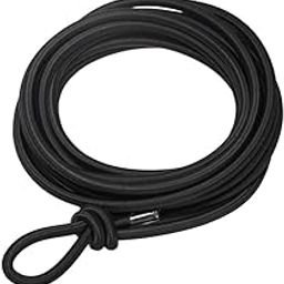 LICHTS®0.2 inch x 16.4 feet Black Elastic Bungee Rope Heavy Duty Shock Cord Tie Down Roof Racks Trailers Boats|1 Piece 5 Meter 5mm Bungee Rope|Sporting Goods-image-56