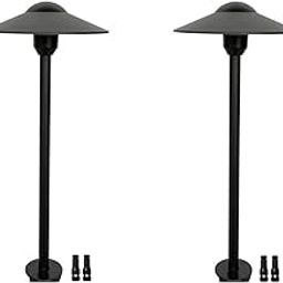 Leelands - Die-cast Aluminum Low Voltage Pathway Lights, Driveway Lights, Replaceable Wire Connectors, 3W G4 LED Bulb, Warm White, Includes Textured Black Finish,-image-40