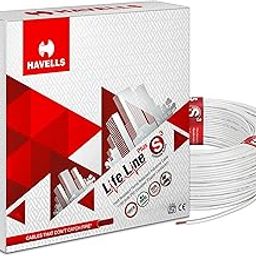 Havells 2.5 Sqmm Single Core Life Line Plus White Flexible Cable, Whffdnwl12X5, Length: 180 M-13