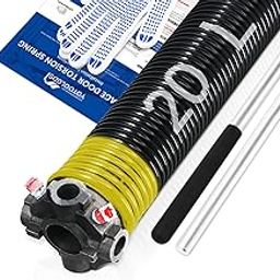 YoToolGDS Left Hand Wind（Black Cone）2" Garage Door Torsion Spring with Non-Slip Winding Bars & Gloves, High Precision Electrophoresis Black Coated, for Replacement, MIN 16,000 Cycles (0.207x2''x20'')-image-65