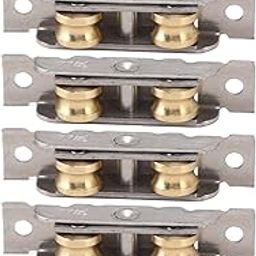 Jiawu Sliding Patio Door Rollers, 4 Pack Heavy Duty Sliding Door Tandem Roller Assembly, Sliding Glass Door Rollers Replacement, Coppe Ball Wheel Bearing, Bathroom Sliding Door Pulleys (Concave Wheel)-image-65