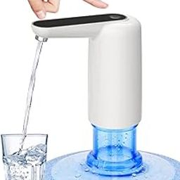 KEDAR Automatic Water Dispenser Pump, USB Rechargeable Water Can Pump for 20Litre Bottle Can, Retention and Portable Water Pump Home, Office, Camping, Party (White) (2)-image-41