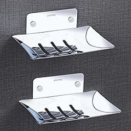 Plantex Stainless Steel Soap Dish/Soap Stand/Bathroom Soap Holder/Soap Case Bathroom Accessories - (Pack of 2)-image-31