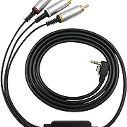 OSTENT AV Video RCA Cable Cord Compatible for Sony PSP 2000 SLIM to TV-Black-image-83