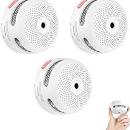 X-Sense Mini Smoke Alarm, 10-Year Battery Fire Alarm Smoke Detector with LED Indicator & Silence Button, XS01, 3-Pack-image-47