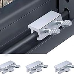 HASTHIP® 3Pcs Sliding Window Key Locks - Sliding Door Lock for Vertical and Horizontal Windows Adjustable Aluminum Window Stoppers Requires Less Than 5.5mm Clearance-Metallic Silver-picture-6