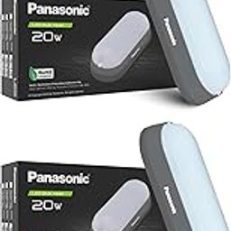 Panasonic 20W LED Bulkhead, IP54 Outdoor Waterproof Bulk Head for Garden Light (6500 Cool White-PK2)-12