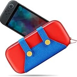 ZORBES® Compatible with Switch 2, Carry Bag Travel Case for Switch 2, EVA Hard Shell Case with 10 Game Cassette Slots, Dual Zipper Fashion Cartoon Red Custom-fit Switch Bag-image-49