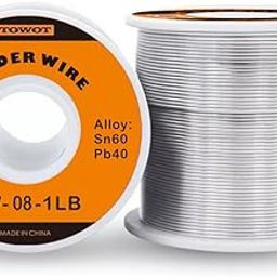 TOWOT Tin Lead Rosin Core Solder Wire for Electrical Soldering, Content 1.8% Solder flux Sn60-Pd40 (0.8mm-1lb)-picture-17