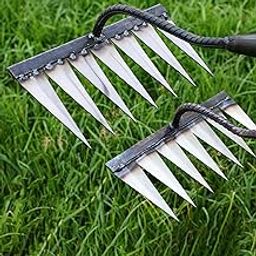 SAZ DEKOR® Weeding Removal Rake Grasping Raking Garden Rake for Farm Backyard Gardening 6 Tines|Home Items for Living Room, Home & Garden, Home Product, Flower Planters for Home-office-Lawns|-19