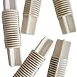 UJEAVETTE 5Pieces Corner Bay Window Curtain Pole Elbow Joint Connector White-image-14