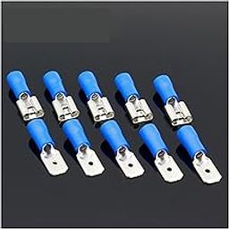 200PCS 6.3mm Female Male Spade Insulated Electrical Crimp Terminal Connectors H1E1 Cable Terminals-image-0