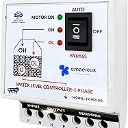 AMPEREUS® Automatic Water Level Controller for Tank with Auto Cut Off, Overflow Protection, Motor Automatic On/Off System, Water Tank Level Indicator & Full Control-22