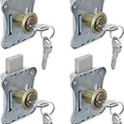 Plantex Drawer Lock/20mm Brass Lock for Cupboard/Multipurpose Cupboard Lock with Key for Home/Office - Pack of 4 (Brass Antique)-image-14