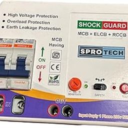 Sprotech Shock Guard MCB + ELCB + RCCB, High Voltage, Overload and Earth Leakage Protection, 230V, 50Hz-picture-16