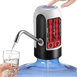 Black Olive Pudhoms Automatic Pump Portable Plastic/Stainless Steel Electric Water Dispenser for Universal 5 Gallon Bottle (Black/White,Set of 1)-image-84