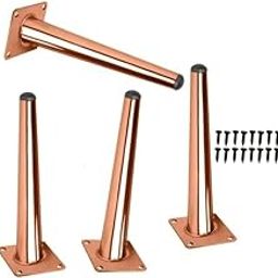 Aakash Décor 8 Inch Rose Gold Metal Sofa Legs(Set of 4) | Durable Replacement Sofa Paya | Modern, Rustproof & Sturdy Furniture Legs for Home & Office | Cone Shape Leg-image-19