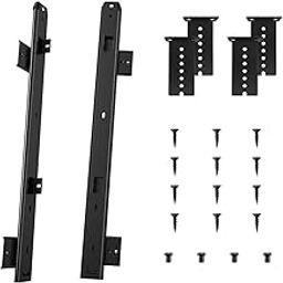FRMSAET Heavy Duty 12/14/16/18 inches Thickness Steel Construction Ball Bearing Keyboard Slides Keyboard Drawer Slides Tray Accessories Cabinet Furniture Hardware Rails (18 inches, Black)-image-2
