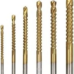 EZ LIVING 6pcs 3mm-8mm gold color drill bits for wood cutting work Best Titanium Coated Twist Drill Bits Set for Woodworking-17