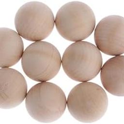 Toy 6x10x Hardwood Balls Solid Natural Beech Wooden Balls Beads Crafts Making 35mm Contemporary Manufacture-image-13