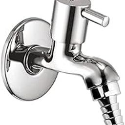 KAMAL Full Brass Nozzle Bib Tap with Wall Flange - Elite | Wall Mounted | Chrome Finish - Silver (Pack of 1)-image-40