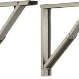 implemental Shelf Table Bracket Heavy Duty Max Load 286 lbs Folding Shelf Table Hinge Wall Mounted, Heavy Duty Powder Coated Steel Collapsible Shelf Bracket, 600mm 2 pcs (Gray) (16 inch)-image-15