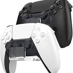OOPZ- Acrylic Dual Gamepad Controller OR Headphone Stand Holder, Wall Mount Gaming Headphone Hanger Hook for PS4 PS5 Xbox ONE Game Controller Pulse 3D Headset(Clear).-image-96