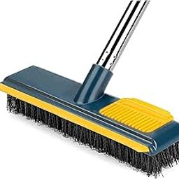 HandyHub Floor Scrub Brush with Comb Teetch and Squeegee, 44" Stiff Bristle Deck Brush, 2-in-1 Floor Scrubber Cleaning Grout Brush for Tile Bathroom Shower Patio and Kitchen-16