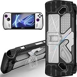 Case for Rog Ally, Rog Ally Game Console Protector, Anti-Scratch TPU Cover with Folding Kickstand, Transparent PC + TPU Case, Non-Slip Protective Case Skin Cover Handheld Cover, Not Included Rog Ally-picture-0