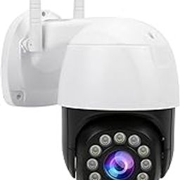 cigemay Security Camera, WiFi IP66 1080P HD PTZ Rotation Outdoor IP Camera with APP Remote Control and Motion Detection, Surveillance Monitor with Two-Way Audio and SD Storage for Home Security(EU)-16