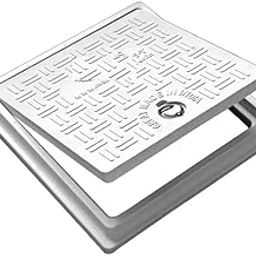 MEDBUDDY Heavy Fiber Reinforced Polymer- FRP 5 TON Manhole Cover 12 x 12 inch Chamber & Sump Cover Durable and Secure Solution for Basement Protection White Water Tank Drainage Cover (18 x 18 Inch)-image-62