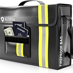 ALORVA Fireproof Document Bag with Wallet Protector, 17” x 12” x 5” - Extra Strength, Waterproof Storage Safe Organizer Bags - Protect Important Documents-6