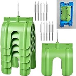 Worldity 10 Pack Outlet Marker for Drywall, Outlet Marker for Drywall Installation with Sharp Tip, Drywall Tool Marking Guard for for Single Gang Outlets Box Wire Protection, No Measuring Needed-2