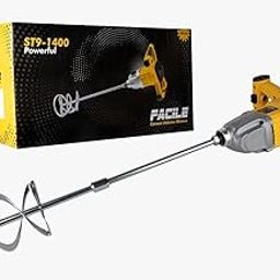 Facile® 1400W Electric Paint Mixer – Variable Speed Heavy Duty Cement, Adhesive, Putty Mixing Machine (Yellow) | MM2MM Products-image-64