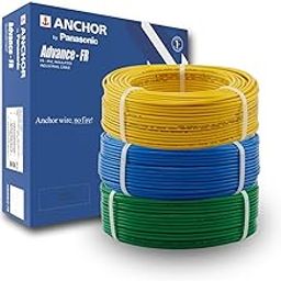 Anchor by Panasonic Combi of 1mm Green, 1.5mm Blue & 1.5mm Yellow Advance FR 90 Meter PVC Insulated 1 Core Pure Copper Wire, Fire Retardant Wire, (27404YW-27404BU-27390GN)-image-61
