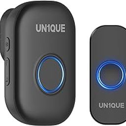 UN1QUE Wireless Door Bell for Home - Small Calling Bell for Office, 1000ft Long Range with 32 Chimes, 100dB Louder Volume, 4 Level Volume, LED Light (U600) (Black 1 Receiver +1 Portable Push Button)-image-121