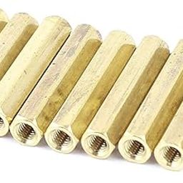 Aexit M3 (PCB board) x 25mm Female/Female Thread Brass Hex Standoff PCB Pillar (75ry148qf413) Spacer 10pcs-image-51