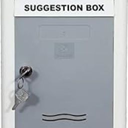 Aura Plast All in 1 Multipurpose Letter Box/Suggestion Box/Complaint Box/Donation Box with Lock Table Top or Wall Mounted- Grey Color-3
