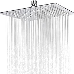 SKADIOO 8 inch shower Stainless Steel 304 shower head 8 inch, luxury bathroom shower 8 x 8 size, heavy metal SS-304 grade material, Ultra slim, Silver, 1 set-image-60