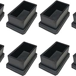 DEEPOOS 2 inch x 1 inch (50mm x 25mm) Rectangular Rubber Bush Or Cap for Furnirure Legs Black (Pack of 8)-picture-21