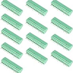 10pcs / Set Terminal Block Connector, 12 Pin 2.54mm Pitch Green PCB Universal Screw Terminal Block Connector PCB Terminal Block Connector Used in PCB Wiring-16