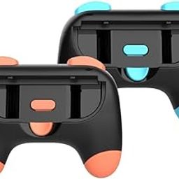 New World Joy-Con controller handle grip Left and right small handle grip, For Nintendo Switch 2 Ergonomic Left and Right Joy-Con Controller Grips - Black Red+Black Blue ( No controller included)-73
